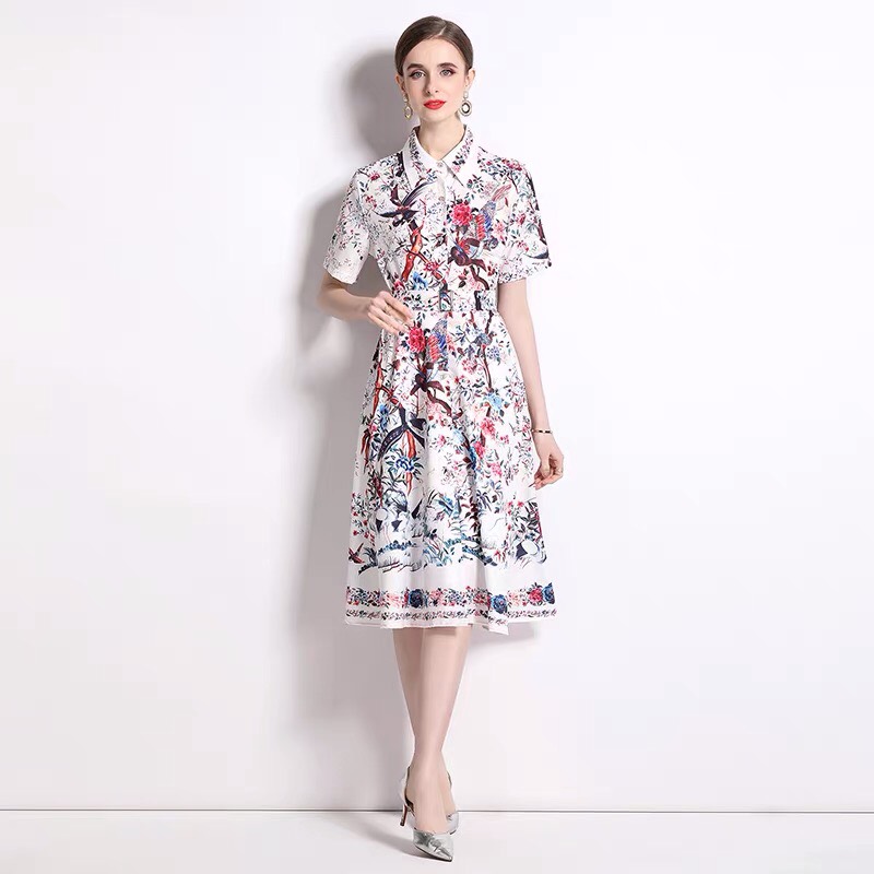 ĐẦM SƠ MI PHƯỢNG HOÀNG KÈM BELT D169